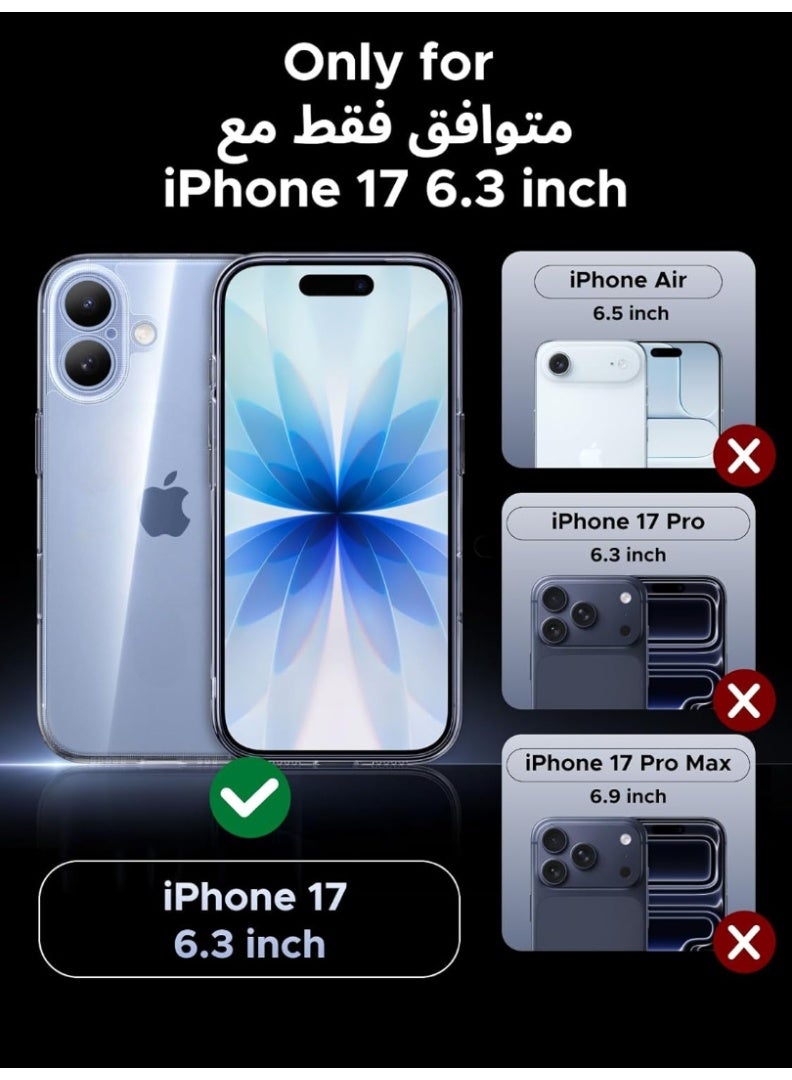 جراب iPhone 17، غطاء حماية كامل الجسم من السيليكون السائل لهاتف iPhone 17، جراب أنيق بلمسة نهائية ناعمة مع بطانة من الألياف الدقيقة لهاتف iPhone 17 مقاس 6.3 بوصة - Image 2